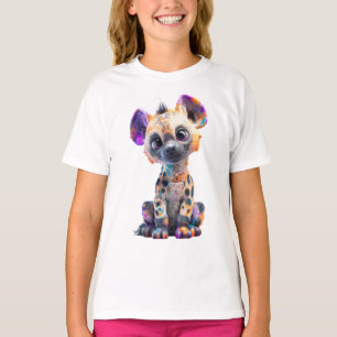 Colourful Paint Splatter Baby Hyena Kids T-Shirt