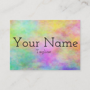 colourful paint splatter business card