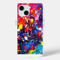 Colourful Paint Splatter Canvas Art