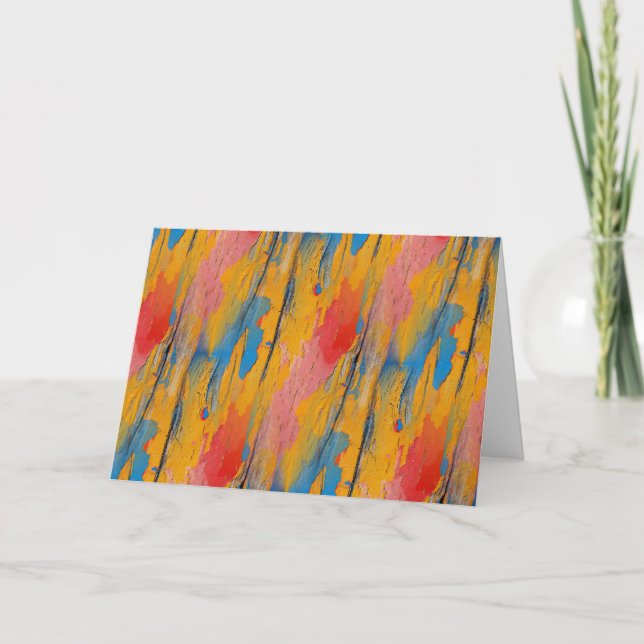 Colourful Paint Splatter Card (Front)