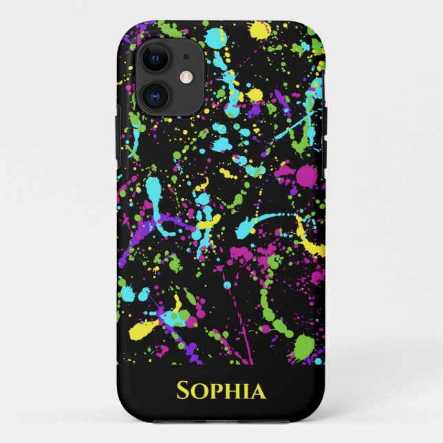 Colourful Paint Splatter- Case-Mate iPhone Case (Back)