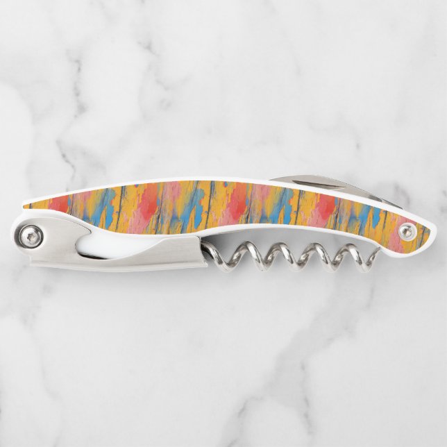 Colourful Paint Splatter Corkscrew (Front)