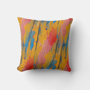 Colourful Paint Splatter Cushion