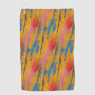 Colourful Paint Splatter Golf Towel