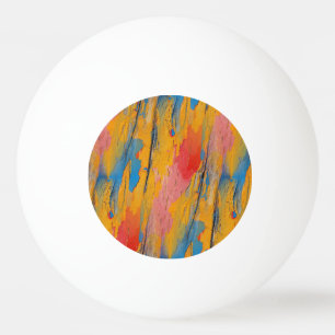 Colourful Paint Splatter Ping Pong Ball