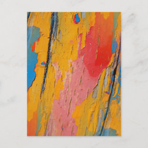 Colourful Paint Splatter Postcard
