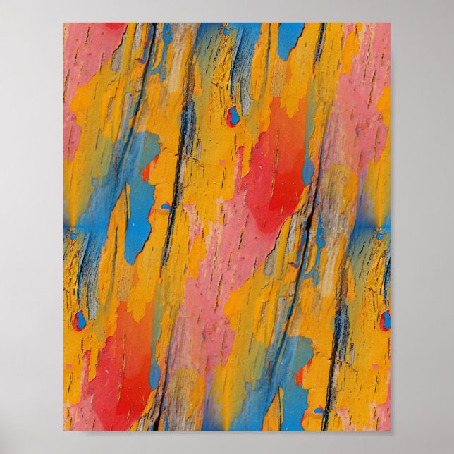 Colourful Paint Splatter Poster (Front)