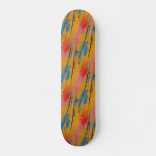 Colourful Paint Splatter Skateboard