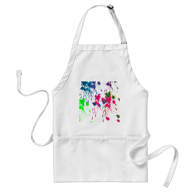 Colourful paint splatter standard apron (Front)