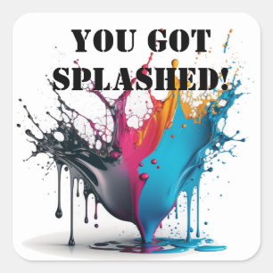 Colourful Paint Splatter Sticker - You Got Splashe
