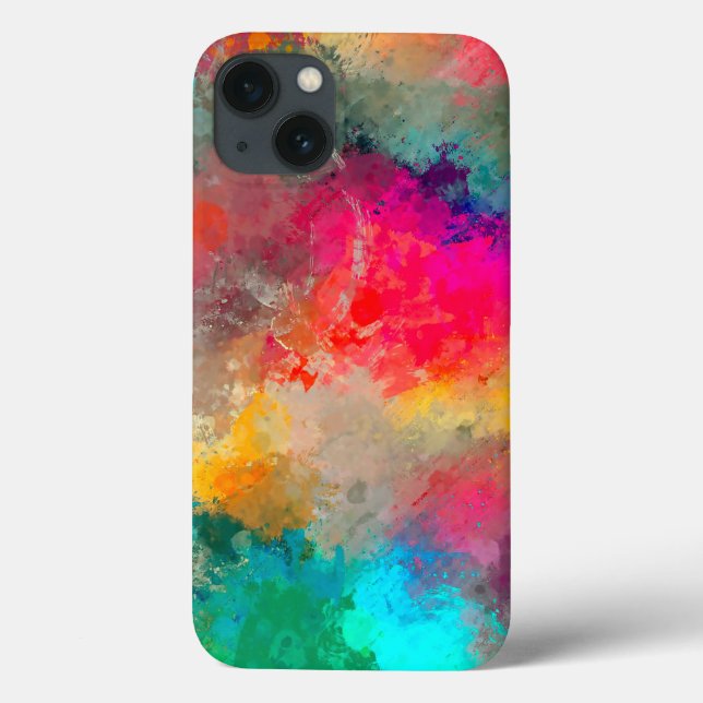 Colourful Paint Splattered on Concrete  Case-Mate iPhone Case (Back)