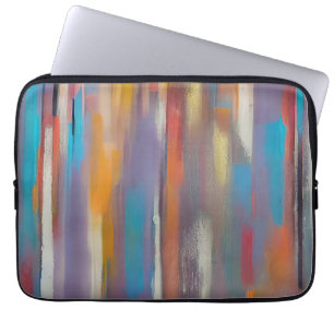 Colourful paint streaks laptop sleeve