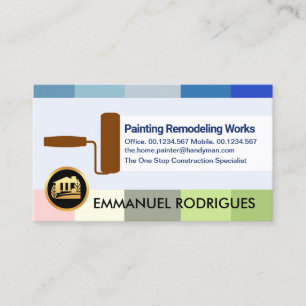 Colourful Paint Strips Painter Service Business Card