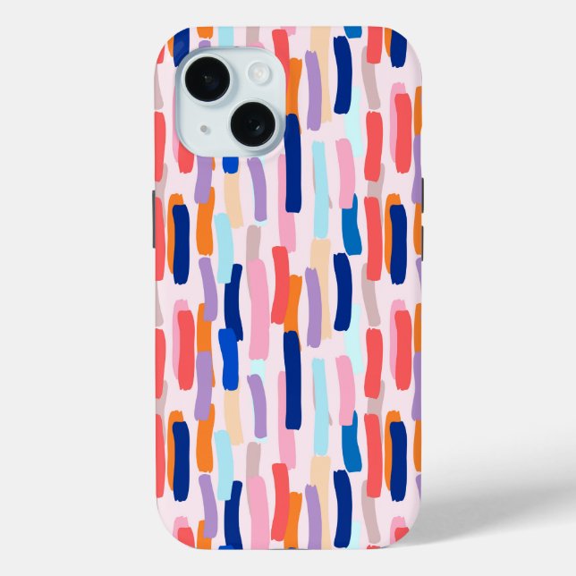 Colourful Paintbrush Stroke Pattern Case-Mate iPhone Case (Back)