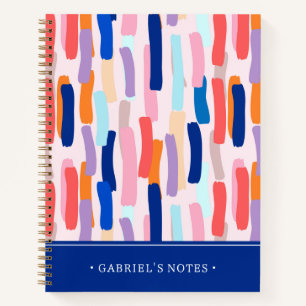 Colourful Paintbrush Stroke Pattern Notebook