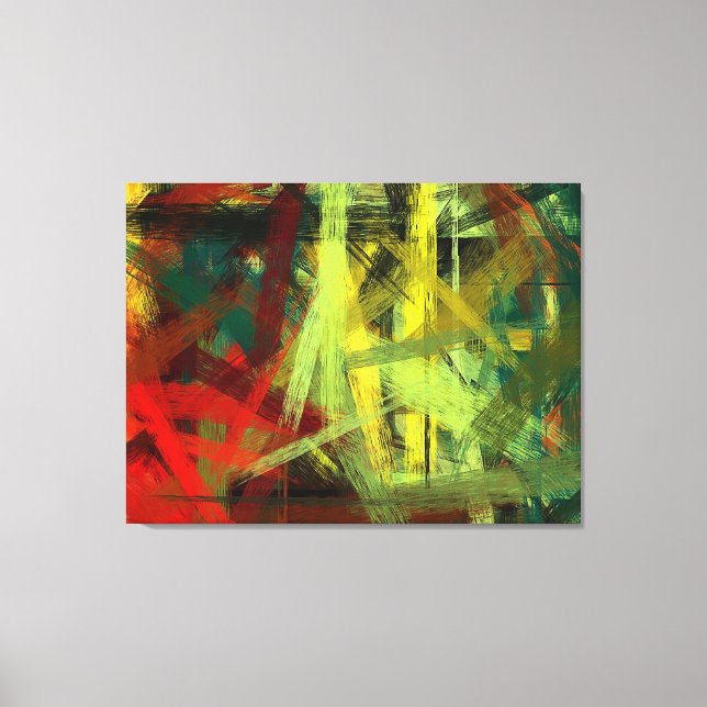 Colourful Painted Abstract Background #3 Canvas Print (Front)