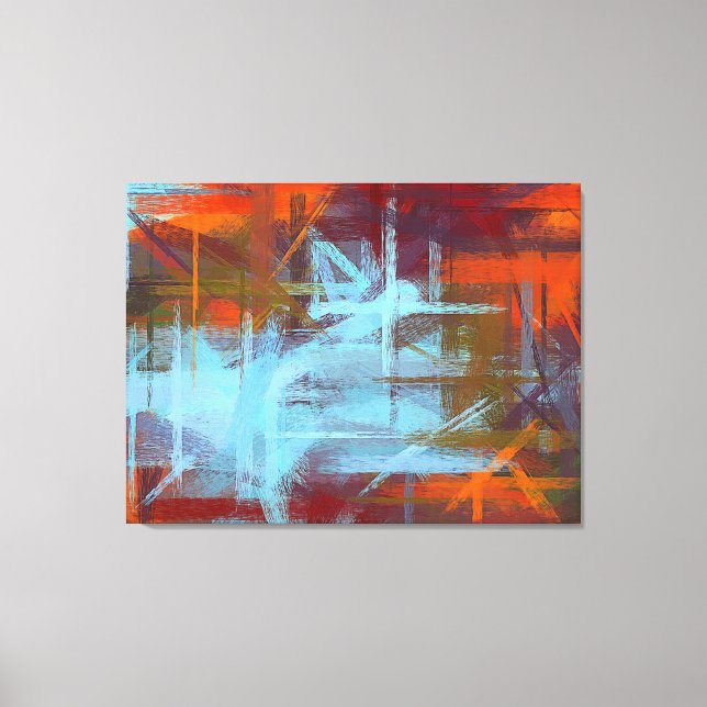 Colourful Painted Abstract Background #4 Canvas Print (Front)