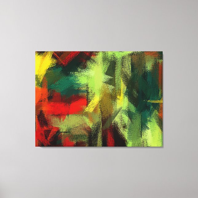 Colourful Painted Abstract Background Canvas Print (Front)