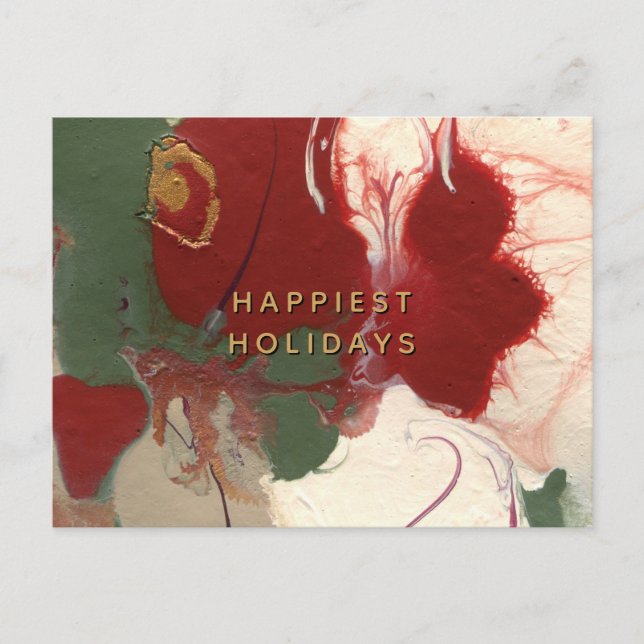 Colourful Painted Abstract Happiest Holiday (Front)