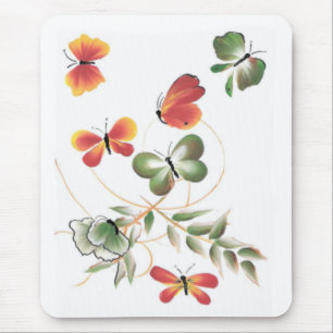 Colourful Painted Butterflies Mouse Mat