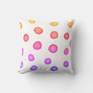 colourful painted dots pillow original  design