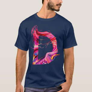 Colourful Painted Initial Letter D T-Shirt