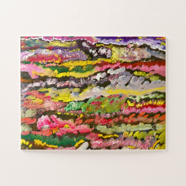 Colourful Painted Layers Jigsaw Puzzle (Horizontal)