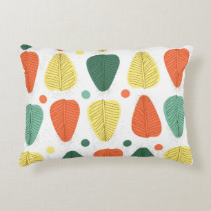 Colourful painted leaves, bright business backgrou decorative cushion