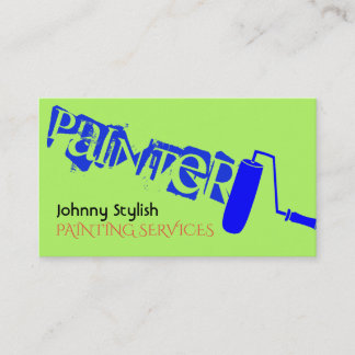 Colourful painter paint job services cover business card