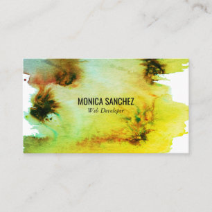 Colourful painting abstract business card design