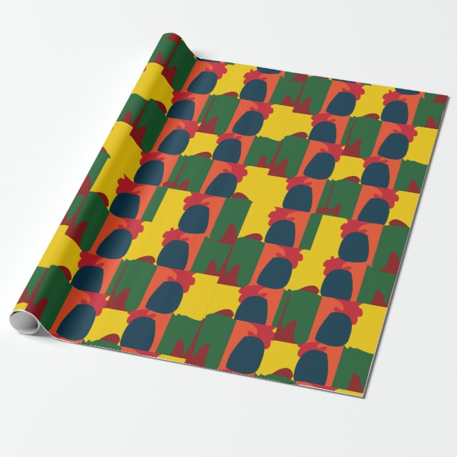 Colourful Painting Abstract Wrapping Paper (Unrolled)