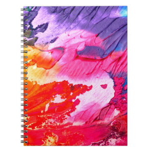 Colourful painting background notebook