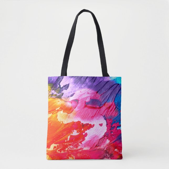 Colourful painting background tote bag (Front)