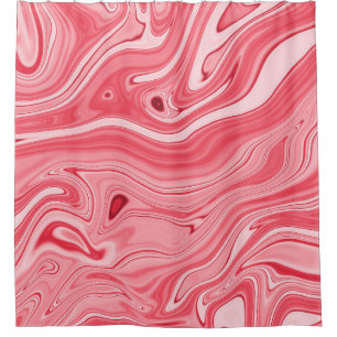 Colourful paintings of marbling, red marble ink pa shower curtain