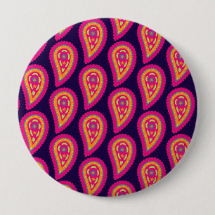Colourful Paisley 10 Cm Round Badge