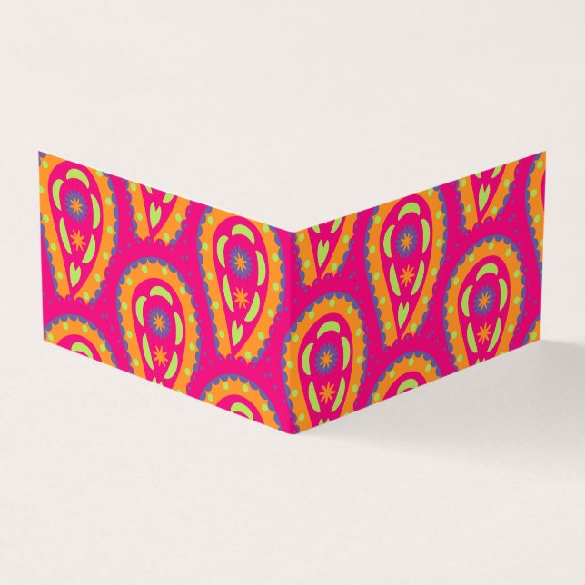 Colourful Paisley Business Card (Outside)