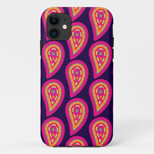 Colourful Paisley Case-Mate iPhone Case (Back)