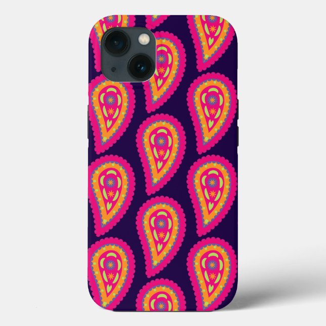 Colourful Paisley Case-Mate iPhone Case (Back)