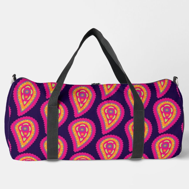 Colourful Paisley Duffle Bag (Front)
