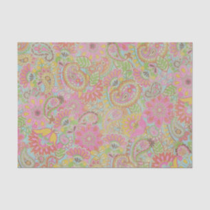 Colourful Paisley Floral botanical Flowers Tissue Paper