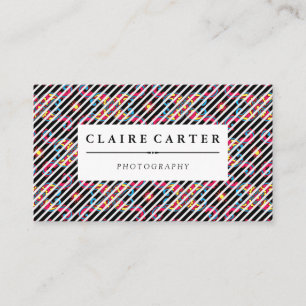 Colourful Paisley Flower Pattern Business Card
