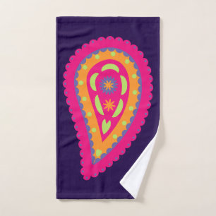 Colourful Paisley Hand Towel