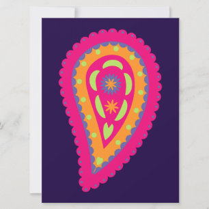 Colourful Paisley Invitation