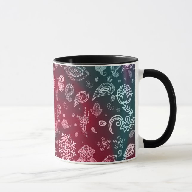 Colourful Paisley Mug (Right)