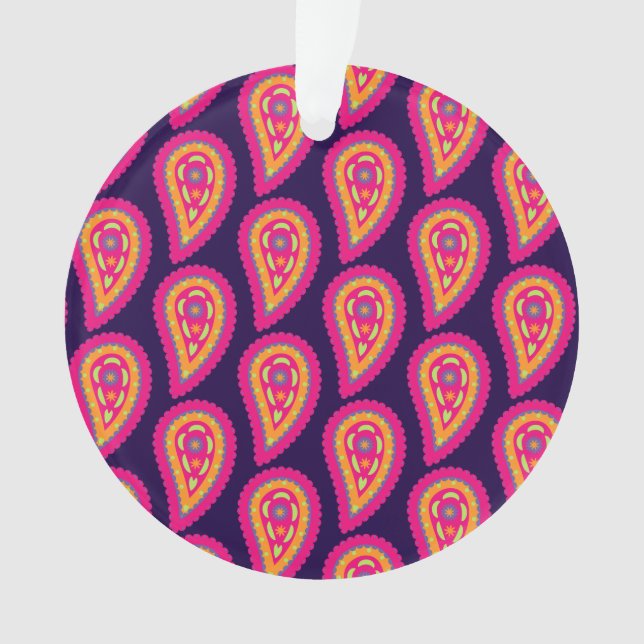 Colourful Paisley Ornament (Front)