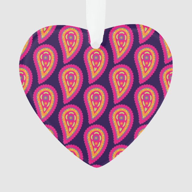 Colourful Paisley Ornament (Front)