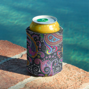 Colourful Paisley, Paisley Pattern, Persian Paisle Can Cooler