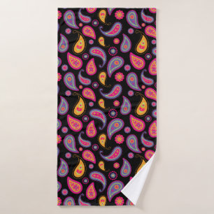 Colourful Paisley Pattern Bath Towel