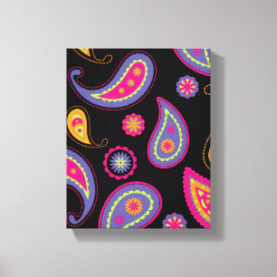 Colourful Paisley Pattern Canvas Print