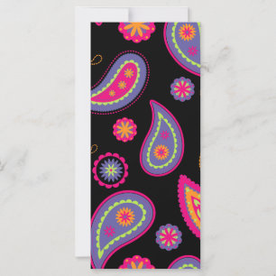 Colourful Paisley Pattern Card